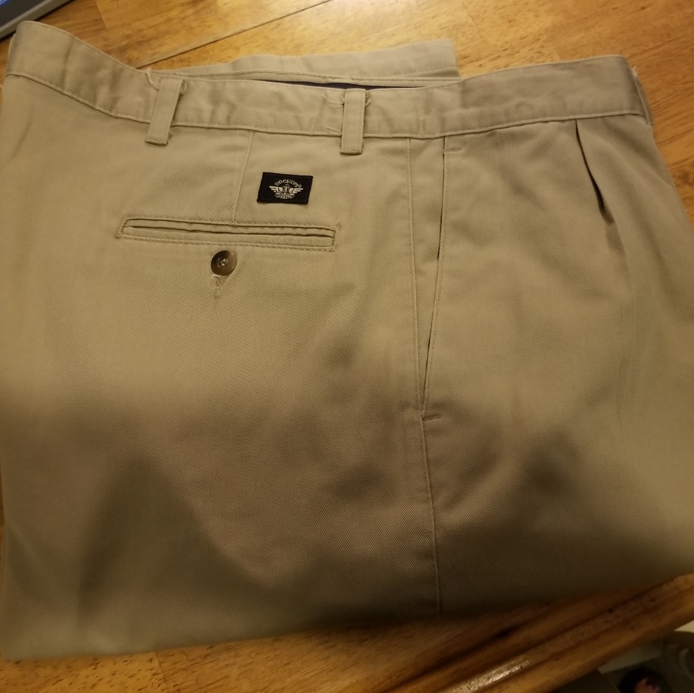 Mens Dockers Pleated Twill Pants Size 42x36